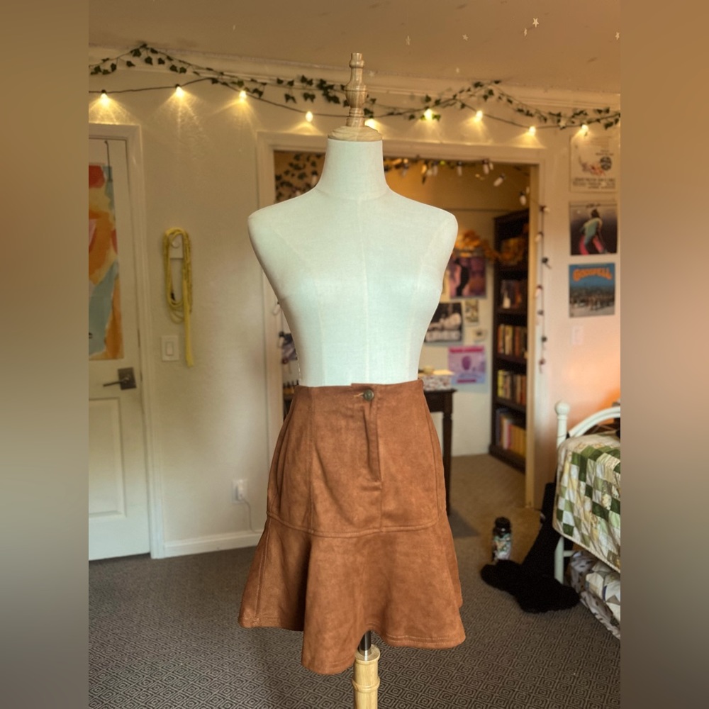 Mini Burnt Orange Semi Vintage Skirt - Minkpink size M